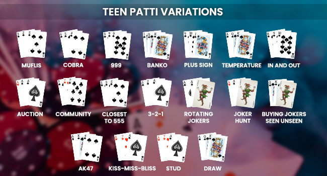 What Are the Variations of Poker and Teen Patti Available Online?